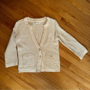 Banana Republic - Cream and Gold Knit Sweater